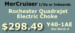 Y40-1AE Rochester Quadrajet marine caburetor with electric choke for MerCruiser I/Os and inboards