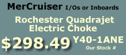 Y40-1ANE Rochester Quadrajet marine caburetor with electric choke for MerCruiser I/Os and inboards