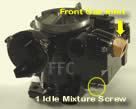 Picture of Y38-1(V) 2 Barrel MerCarb marine carburetor with 1 idle mixture screw and electric choke