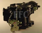 Picture of Y39 2 barrel Rochester marine carburetor showing throttle linkage
