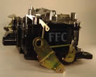 Picture of Y40-2A Rochester Quadrajet marine carburetor with throttle linkage