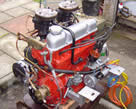 Picture of Volvo Penta engine with 2 Solex marine carburetors