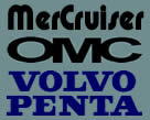 MerCruiser, OMC and Volvo Penta logos