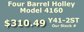 Y41-2ST four barrel Holley Model 4160 marine carburetor for Ford Inboard, OMC and Volvo Penta