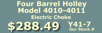 Y41-7 four barrel Holley Model 4010-4011 marine carburetor with electric choke